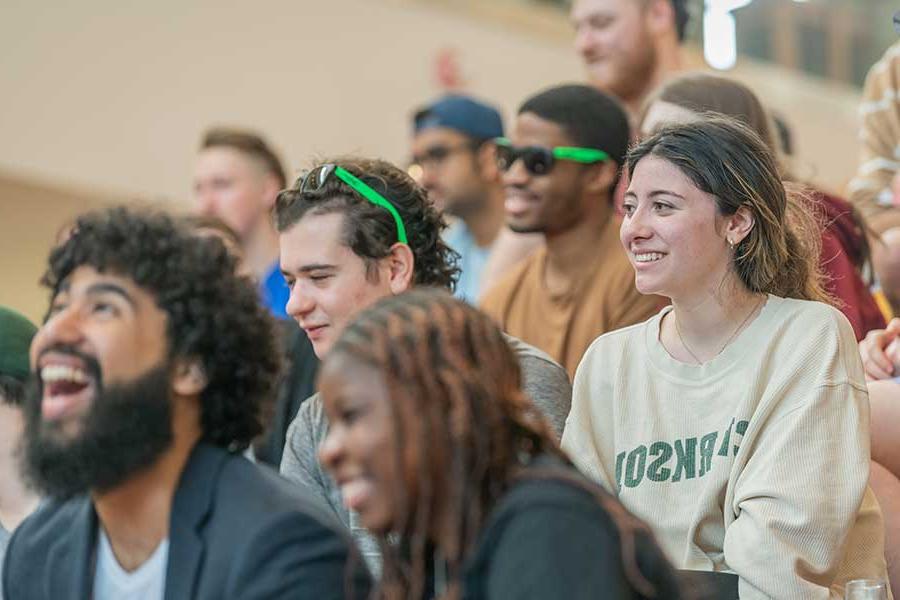 Students sitting in on last lecture of the semester